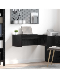 Scrivania a parete Rovere Nero 80 x 45 x 30 cm