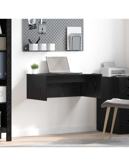 Scrivania a parete Rovere Nero 80 x 45 x 30 cm