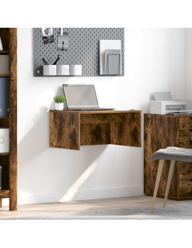 Scrivania a parete Rovere fumé 60 x 45 x 30 cm