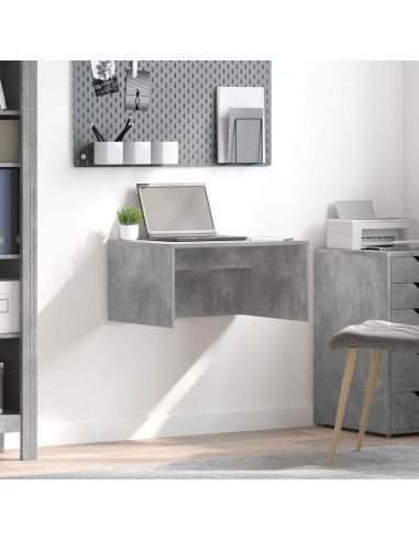 Scrivania a parete Grigio cemento 60 x 45 x 30 cm
