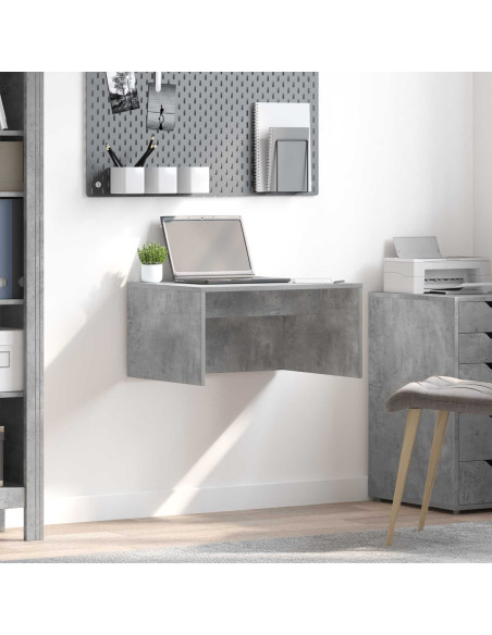 Scrivania a parete Grigio cemento 60 x 45 x 30 cm