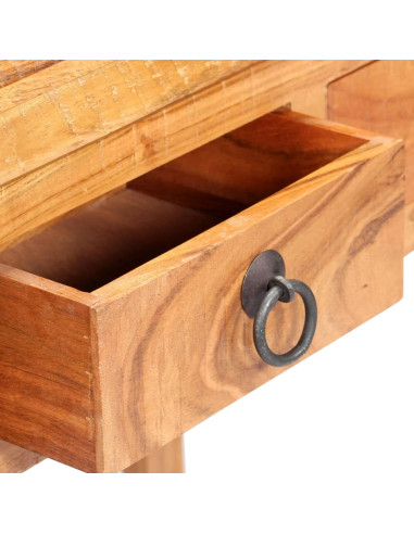 Scrivania 90x40x107cm in Legno Massello di Acacia