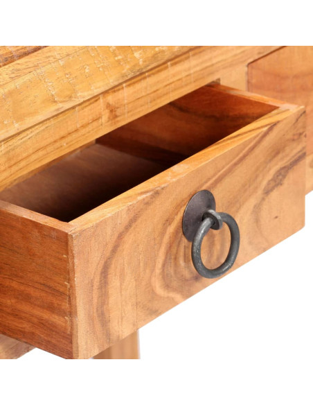 Scrivania 90x40x107cm in Legno Massello di Acacia