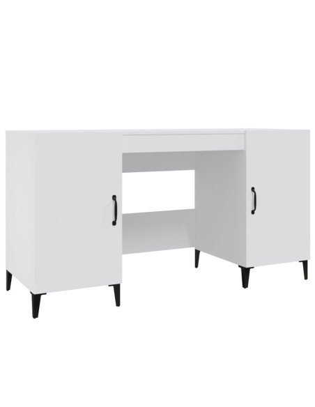 Scrivania Bianca 140x50x75 cm in Legno Multistrato