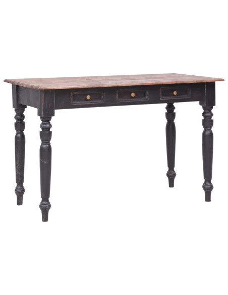 Scrivania con 3 Cassetti 117x57x75 cm Legno Massello di Mogano