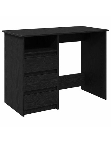 Scrivania Nera 102x50x75 cm in Legno Multistrato