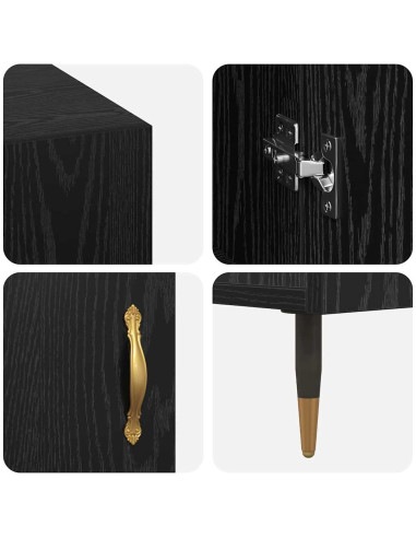 Scrivania Rovere nero 140 x 50 x 75 cm Legno multistrato