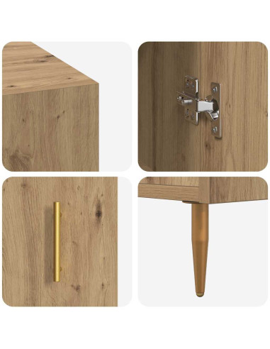 Scrivania rovere artigianale 140 x 50 x 75 cm Legno multistrato