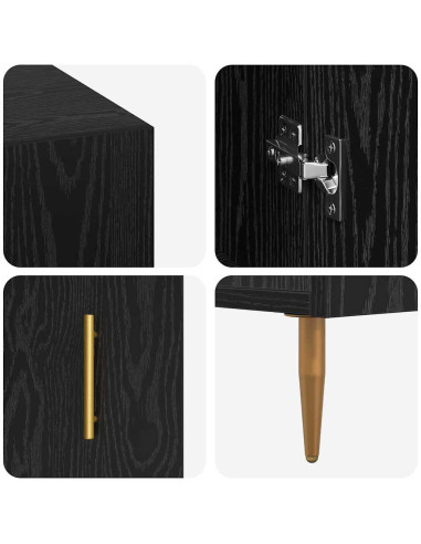 Scrivania Rovere nero 140 x 50 x 75 cm Legno multistrato