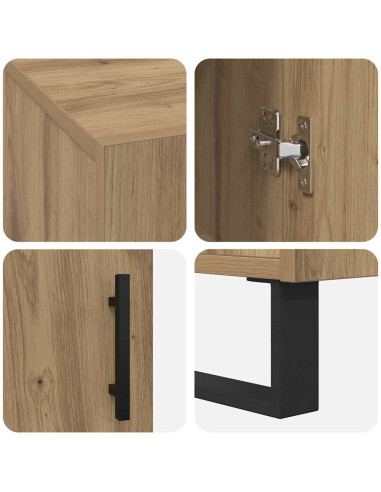 Scrivania rovere artigianale 140 x 50 x 75 cm Legno multistrato