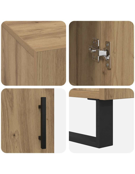 Scrivania rovere artigianale 140 x 50 x 75 cm Legno multistrato