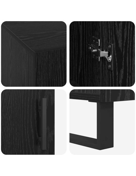 Scrivania Rovere nero 140 x 50 x 75 cm Legno multistrato