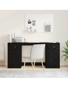 Scrivania con armadietto Rovere Nero 154,5 x 50 x 75 cm