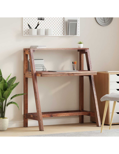 Scrivania Marrone 90 x 50 x 103 cm Legno Recuperato Massello