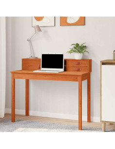 Scrivania con cassetto Marrone cerato 110 x 50 x 93 cm 2