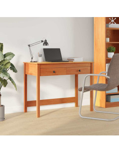 Scrivania Max Marrone 100 x 50 x 78 cm Pino massello 2