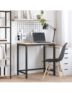 tavolo Naturale 80 x 50 x 77 cm Legno ingegnerizzato e acciaio 2