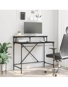 Scrivania Rovere Nero 100 x 50 x 90 cm Legno multistrato 2