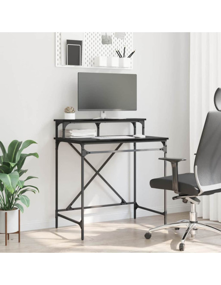 Scrivania Rovere Nero 80 x 50 x 90 cm Legno multistrato