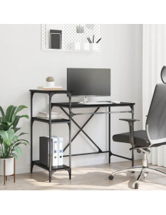 Scrivania Rovere Nero 105 x 50 x 90 cm Legno multistrato 2