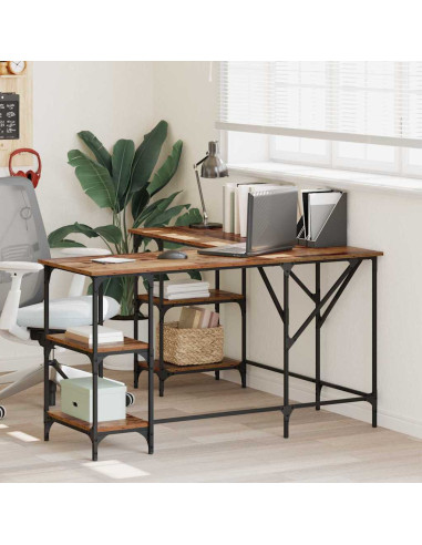 Scrivania Legno vecchio 139 x 139 x 75 cm Legno multistrato