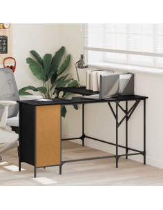 Scrivania Rovere Nero 141 x 141 x 75 cm Legno multistrato 2