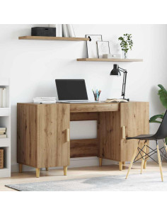 Scrivania Rovere artigianale 140 x 50 x 75 cm Legno multistrato 2
