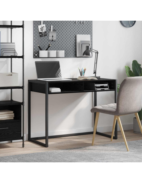 Scrivania Rovere Nero 100 x 50 x 75 cm Legno multistrato