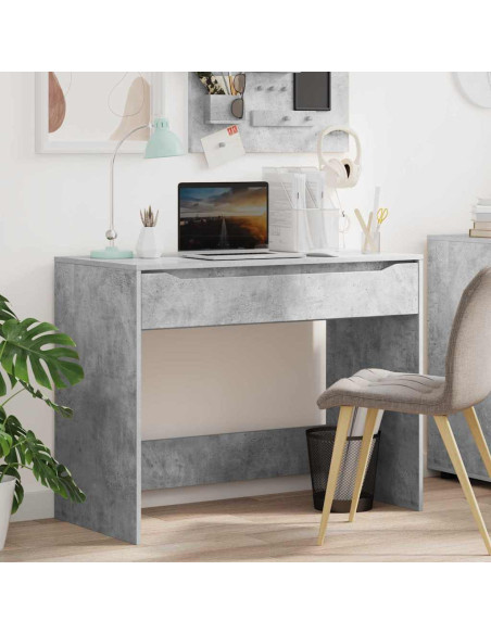 Scrivania Grigio cemento 100 x 50 x 78 cm Legno multistrato