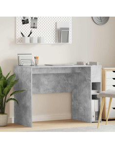 Scrivania Grigio cemento 109 x 50 x 78 cm Legno multistrato