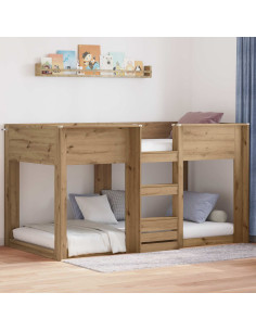 Letto a Castello per Bambini Rovere artigianale 90 x 190 cm