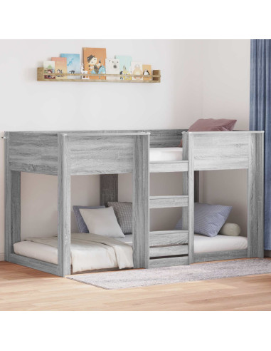Letto a Castello per Bambini Grigio Sonoma 80 x 200 cm
