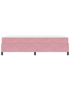 Struttura del letto con materasso Rosa 90 x 190 cm Tessuto