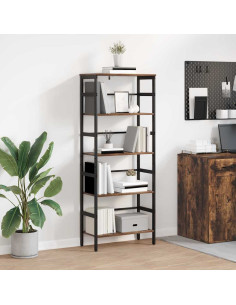 Libreria Rovere fumé 60 x 29,5 x 149 cm Legno multistrato