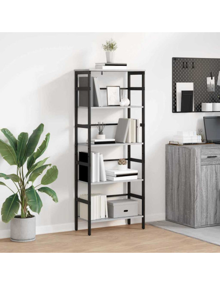Libreria Grigio Sonoma 60 x 29,5 x 149 cm Legno multistrato