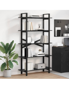 Libreria Rovere Nero 100 x 33,5 x 178 cm Legno multistrato