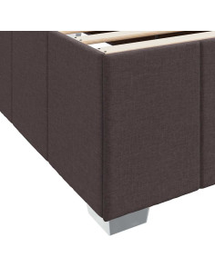 Struttura del letto Marrone Scuro 140 x 200 cm Tessuto
