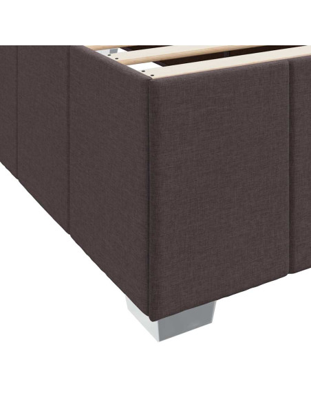 Struttura del letto Marrone Scuro 140 x 200 cm Tessuto