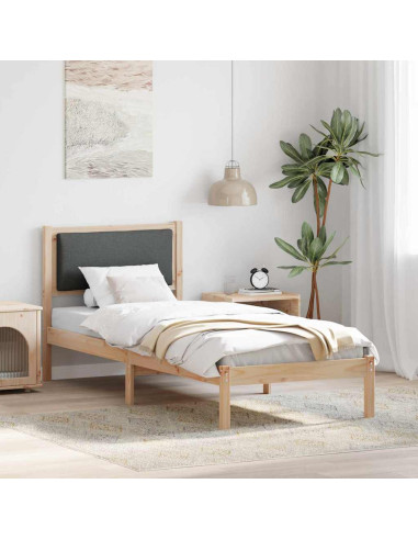 Struttura del letto Grigio scuro 80 x 200 cm Pino massello