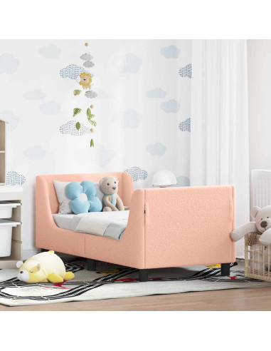 Struttura letto per bambini con testata Rosa 70 x 140 cm