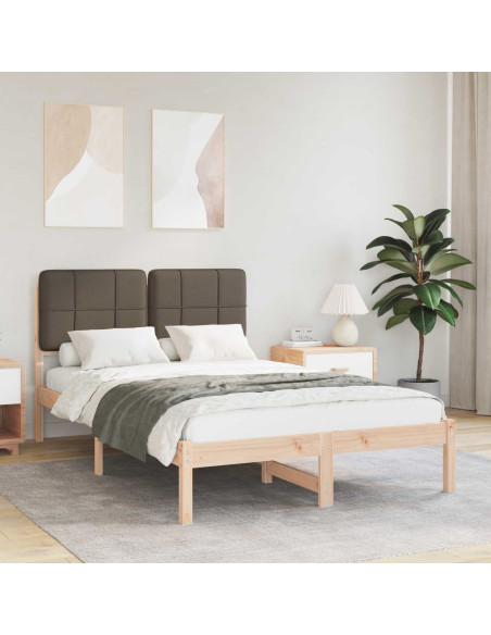 Letto con Testiera Rivestita Talpa 120 x 200 cm Pino massello