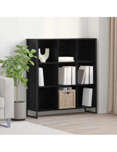 Armadio per Libri Rovere Nero 99.5 x 30 x 108.5 cm