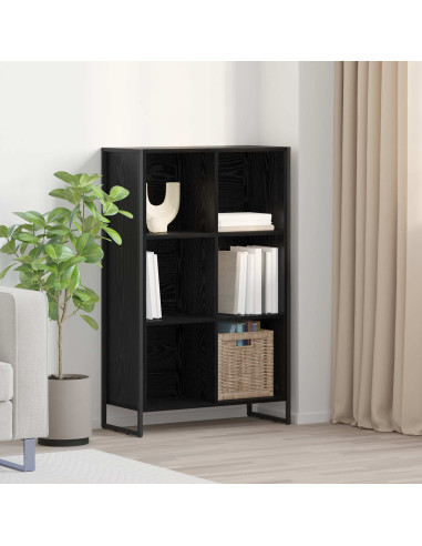Armadio per Libri Rovere Nero 99.5 x 30 x 108.5 cm