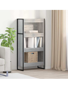 Armadio per Libri Grigio Sonoma 80 x 30 x 155 cm