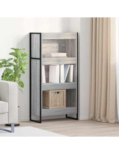Armadio per Libri Grigio Sonoma 80 x 30 x 155 cm