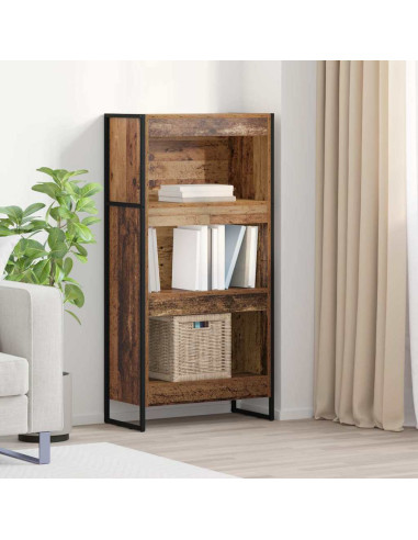 Armadio per Libri Legno vecchio 80 x 30 x 155 cm