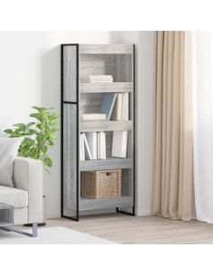 Armadio per Libri Grigio Sonoma 80 x 30 x 155 cm