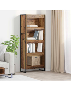 Armadio per Libri Legno vecchio 80 x 30 x 155 cm