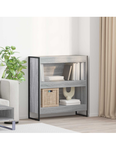 Armadio per Libri Grigio Sonoma 80 x 30 x 155 cm
