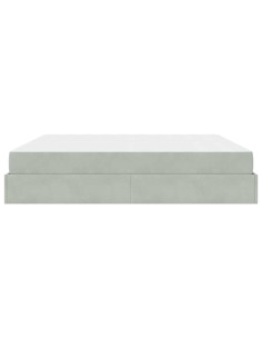 Struttura letto con materasso 2 pcs Grigio chiaro Velluto
